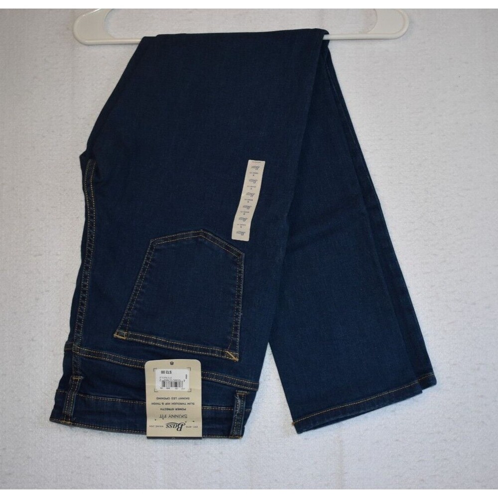 G.H. Bass & Co. Womens Size 8 Skinny Jeans Stretch Dark Blue Denim NWT